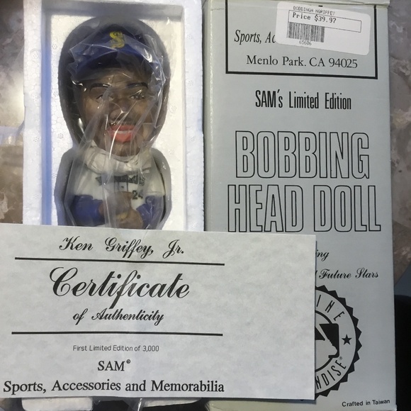 Ken Griffey Jr 1992 SAM’s Bobble Head (Seattle Mariners) 3000 Made! - Picture 9 of 16